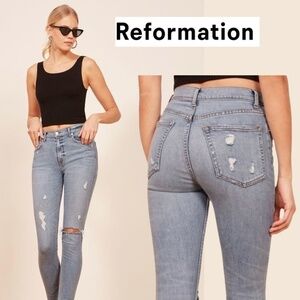 Reformation High & Skinny Jeans Maui Wash